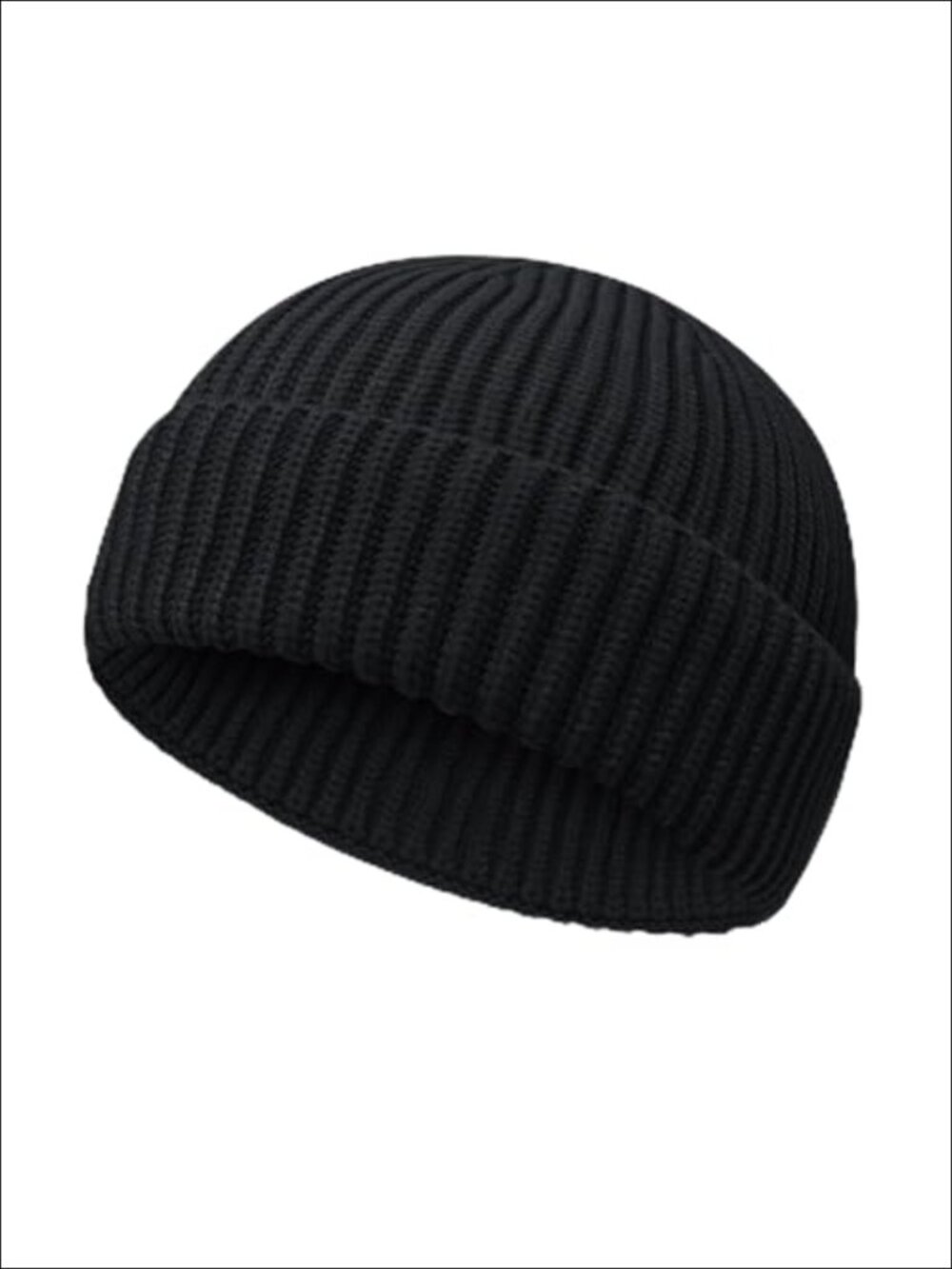 Fisherman Beanie Short Cuff Knit Winter Hat Acrylic Unisex